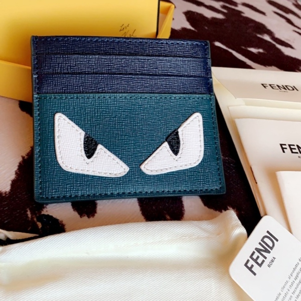 Fendi monster card holder wallet
